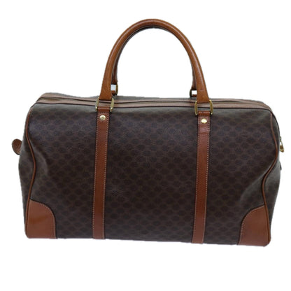 Luxury CELINE Macadam Canvas Boston Bag PVC Brown  71547