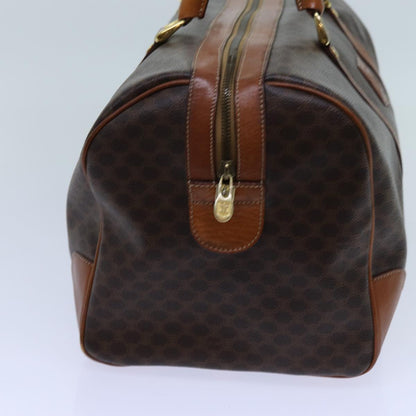 Luxury CELINE Macadam Canvas Boston Bag PVC Brown  71547