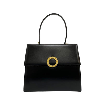 CELINE Handbag Calfskin, Leather black Circle logo Women