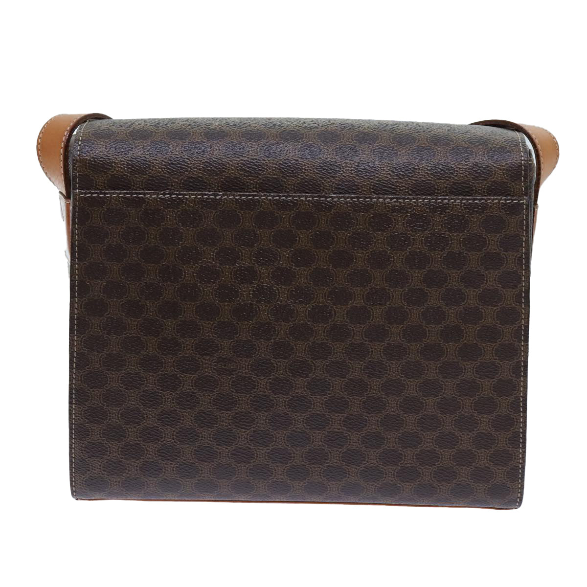 Luxury CELINE Macadam Canvas Shoulder Bag PVC Brown  71881