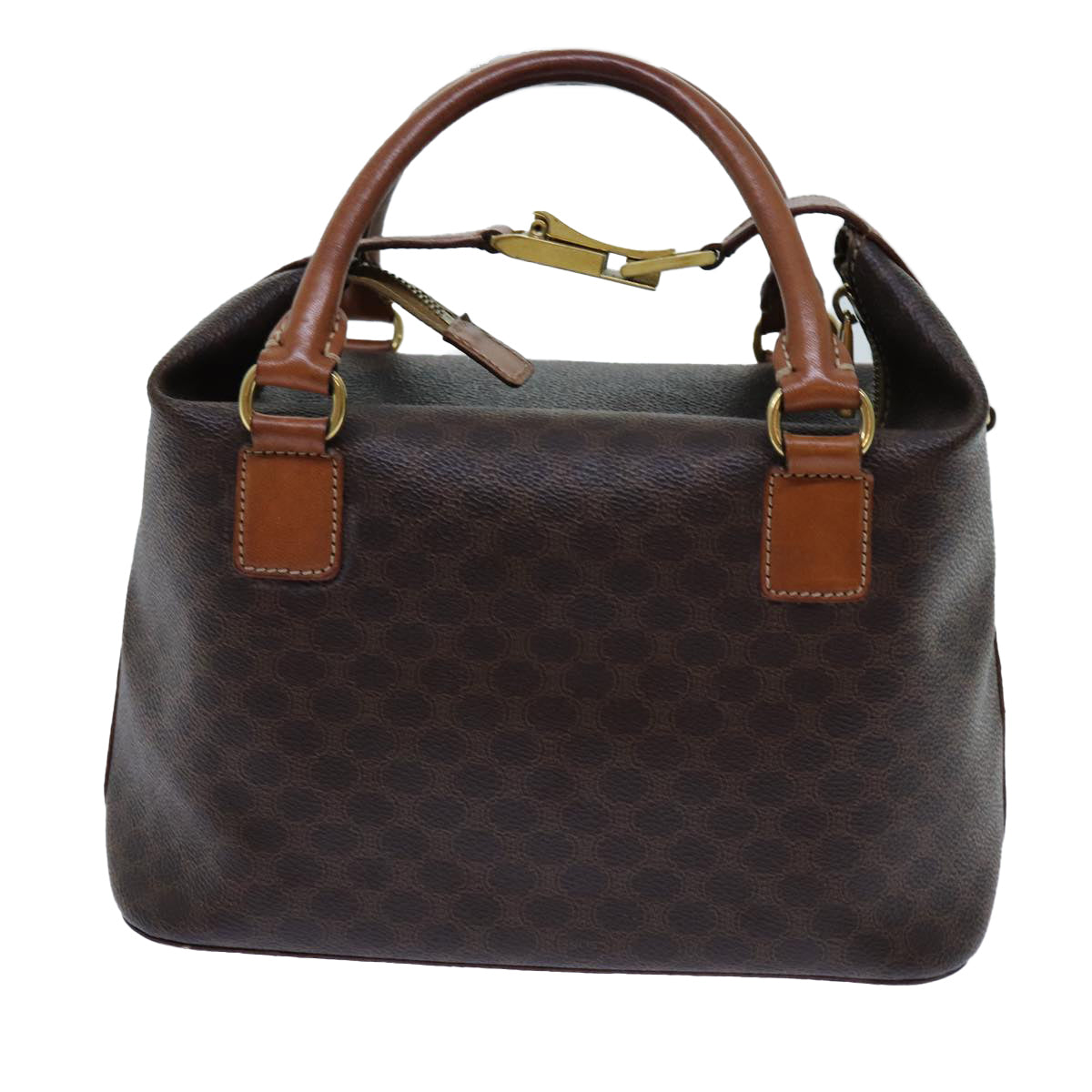 Luxury CELINE Macadam Canvas Hand Bag PVC Brown  71883