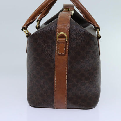 Luxury CELINE Macadam Canvas Hand Bag PVC Brown  71883