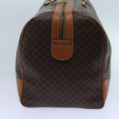 Luxury CELINE Macadam Canvas Boston Bag PVC Brown  71886