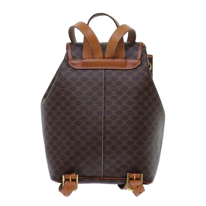 Luxury CELINE Macadam Canvas Backpack PVC Brown  71899