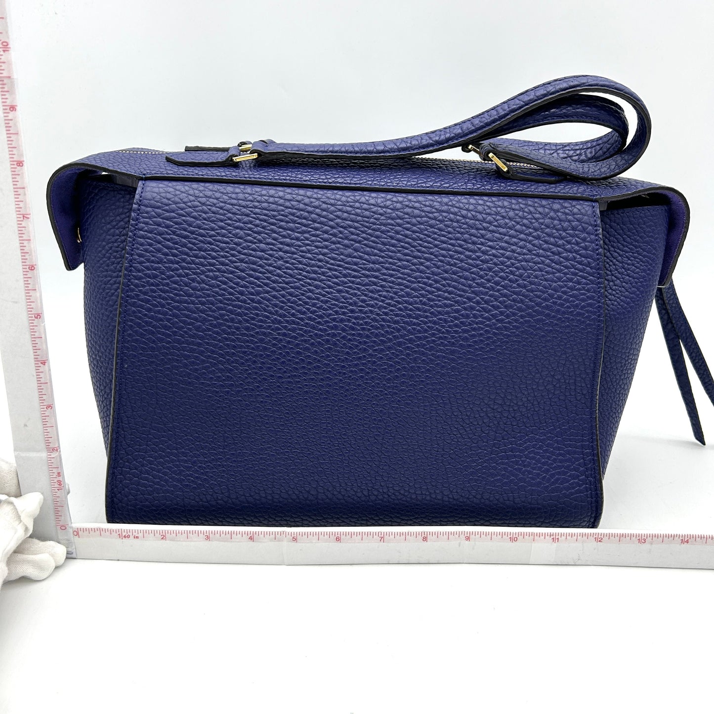 CÃ©line Borsa a mano in pelle con anello piccolo Luxury CELINE blu LA31565