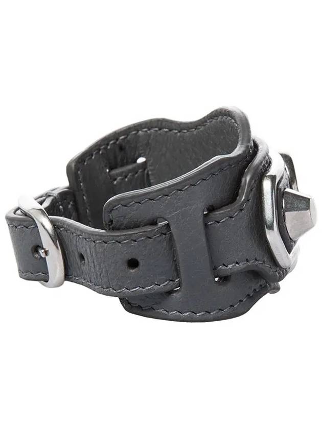 Luxury Balenciaga Trending 2025 Giant Silver Buckle Bracelet Grey