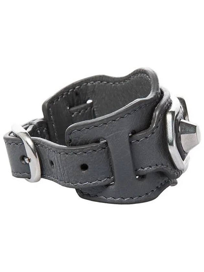 Luxury Balenciaga Trending 2025 Giant Silver Buckle Bracelet Grey