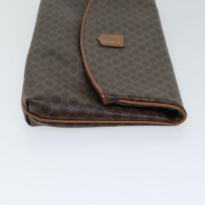 Luxury CELINE Macadam Canvas Clutch Bag PVC Brown  72089