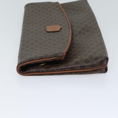 Luxury CELINE Macadam Canvas Clutch Bag PVC Brown  72089