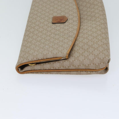 Luxury CELINE Macadam Canvas Clutch Bag Beige  72090
