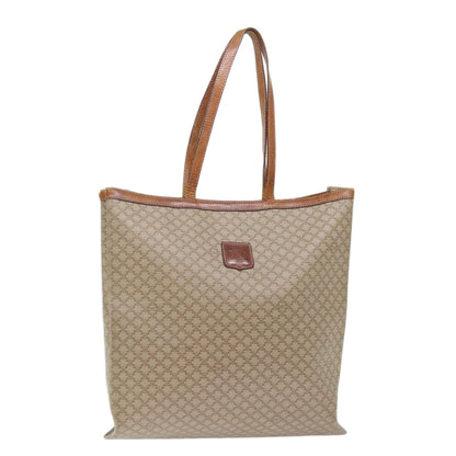 Luxury CELINE Macadam Canvas Shoulder Bag Beige  72092