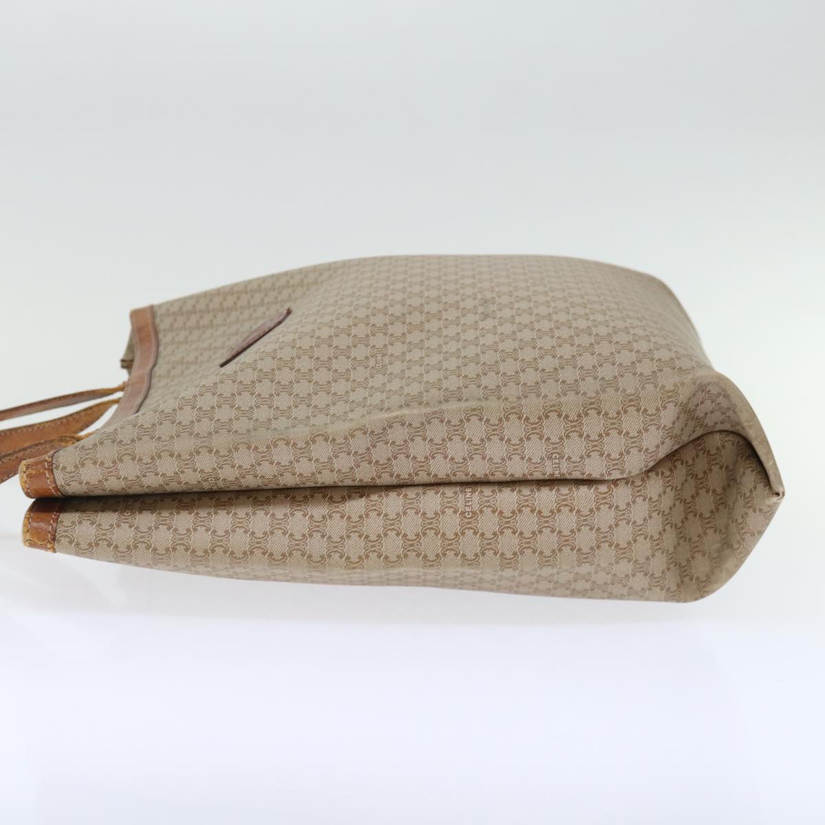 Luxury CELINE Macadam Canvas Shoulder Bag Beige  72092