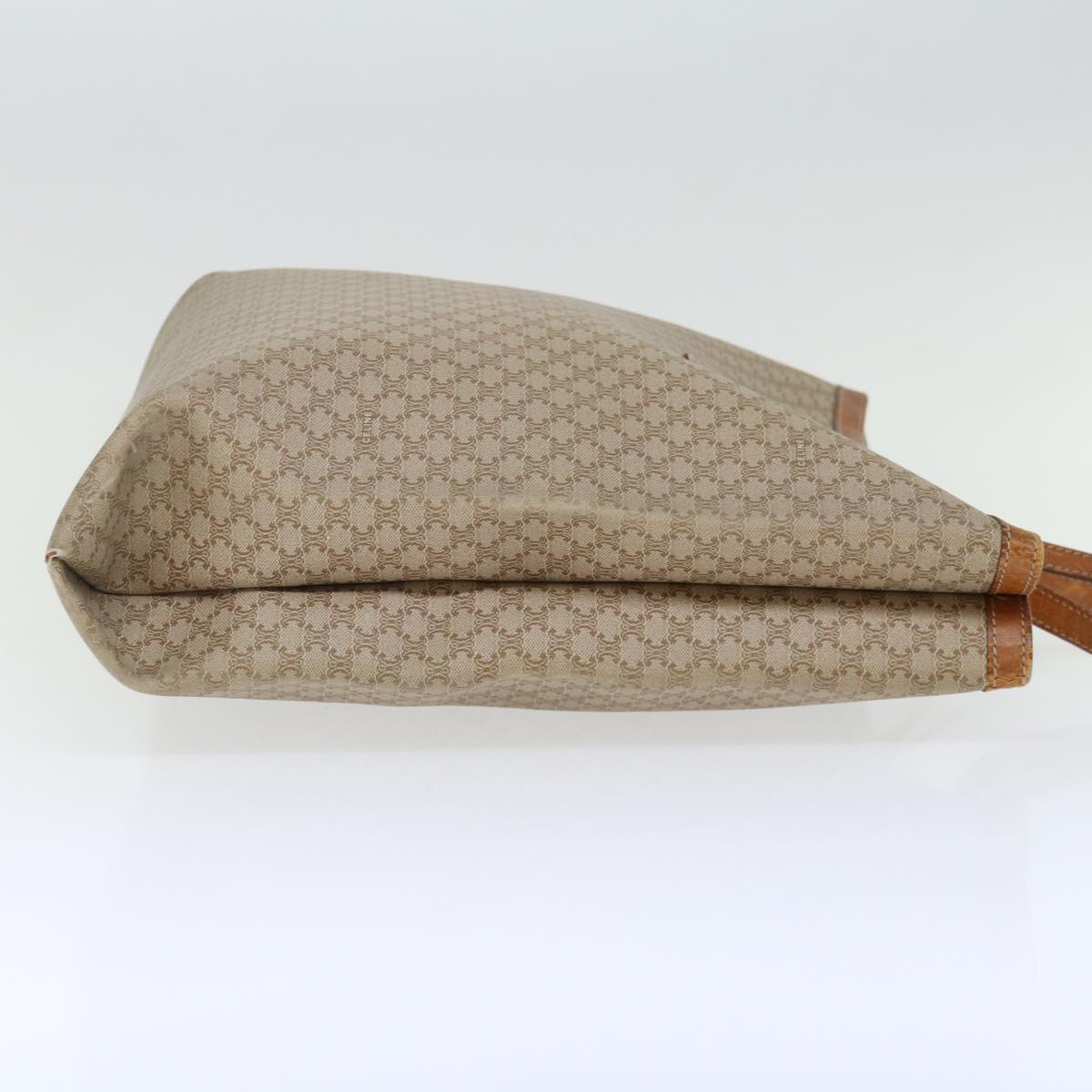 Luxury CELINE Macadam Canvas Shoulder Bag Beige  72092