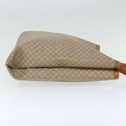 Luxury CELINE Macadam Canvas Shoulder Bag Beige  72092
