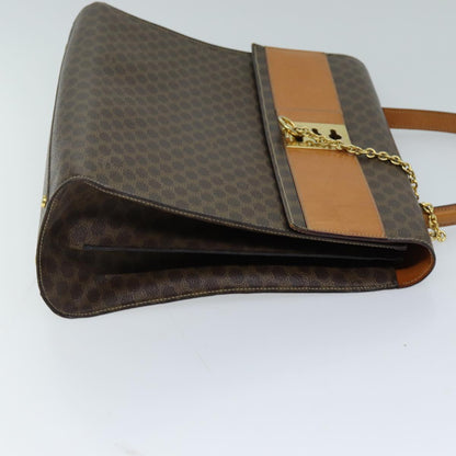 Luxury CELINE Macadam Canvas Hand Bag PVC Brown  72184