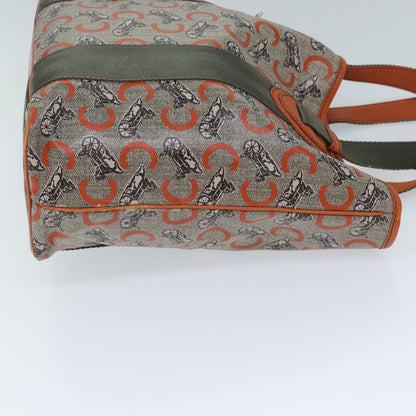 Luxury CELINE C Macadam Canvas Tote Bag Orange  72422