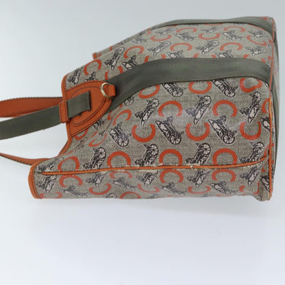 Luxury CELINE C Macadam Canvas Tote Bag Orange  72422
