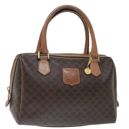 Luxury CELINE Macadam Canvas Hand Bag PVC Brown  72451