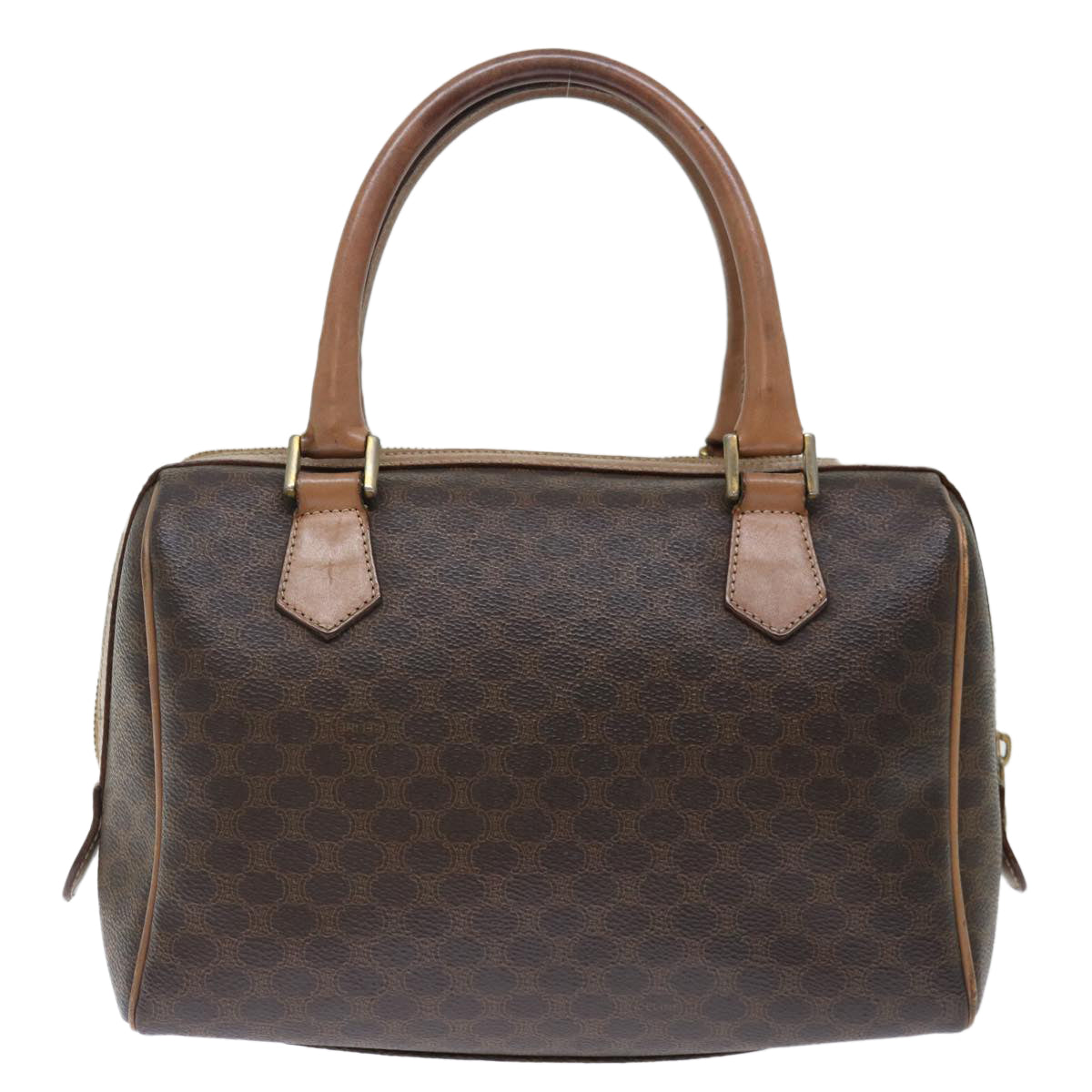 Luxury CELINE Macadam Canvas Hand Bag PVC Brown  72451