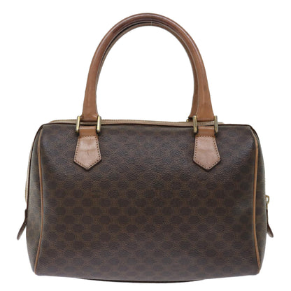 Luxury CELINE Macadam Canvas Hand Bag PVC Brown  72451