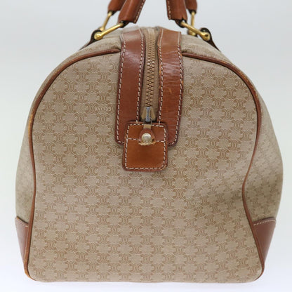 Luxury CELINE Macadam Canvas Boston Bag Beige  72470