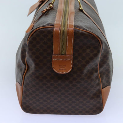 Luxury CELINE Macadam Canvas Boston Bag PVC Brown  72518