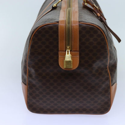 Luxury CELINE Macadam Canvas Boston Bag PVC Brown  72518