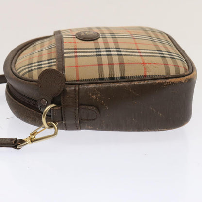 Luxury BurberrySs Nova Check Shoulder Bag Canvas Beige Auth 72616