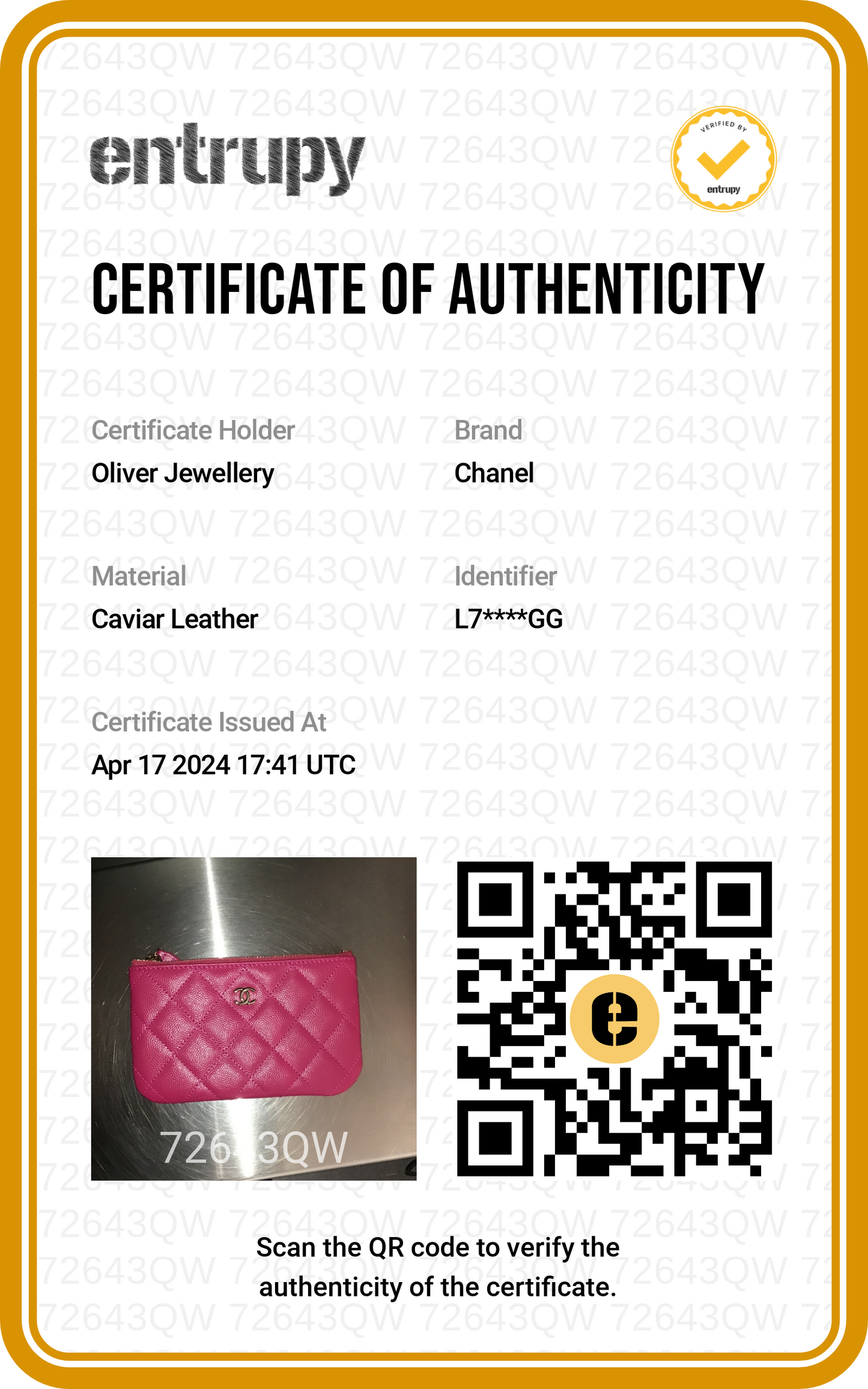Chanel 2022 Pink Caviar Classic Mini O-Case Pouch