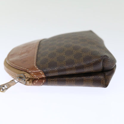 Luxury CELINE Macadam Canvas Pouch PVC Brown  72741