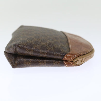 Luxury CELINE Macadam Canvas Pouch PVC Brown  72741