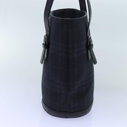 Luxury Burberry Nova Check Shoulder Bag Canvas Navy Auth 72748