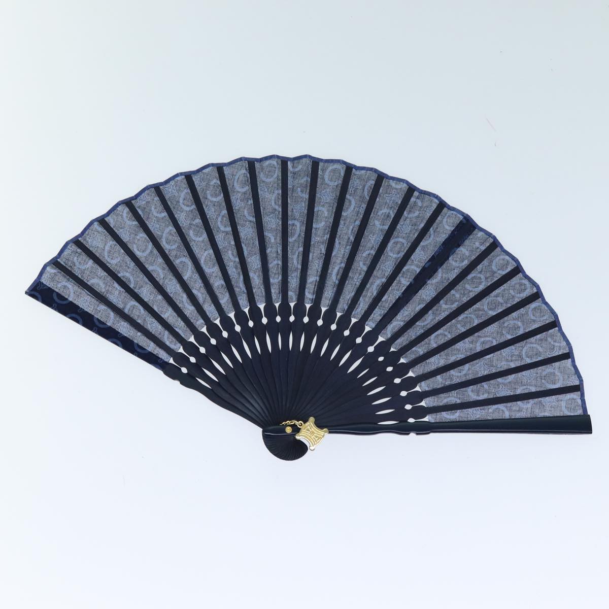 Luxury CELINE C Macadam Canvas Japanese Fan Navy  72918
