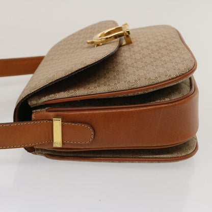 Luxury CELINE Macadam Canvas Shoulder Bag Beige  73027