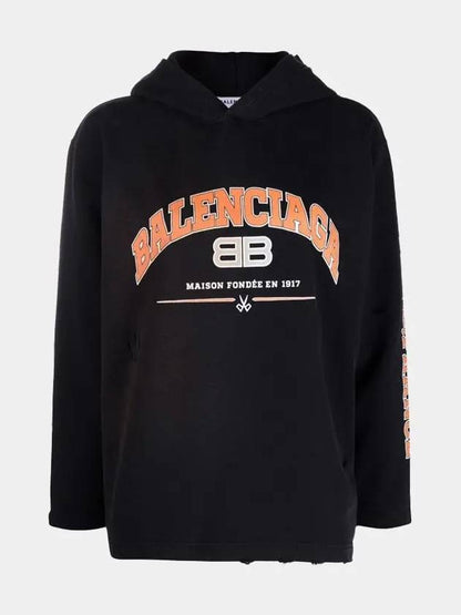Luxury Balenciaga Trending 2025 BB Logo Hoodie Black