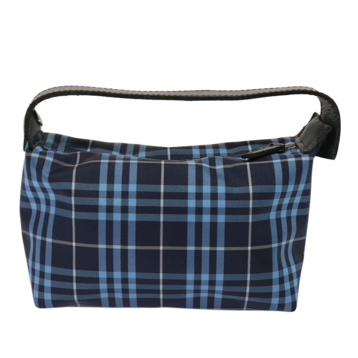 Luxury Burberry Nova Check Hand Bag Nylon Blue Auth 73195