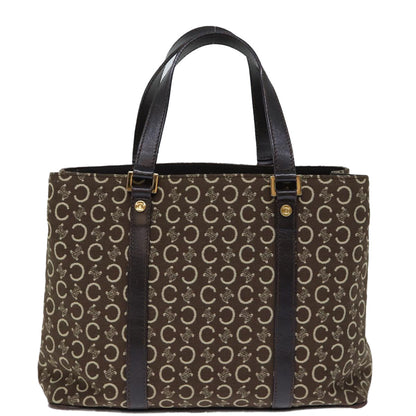 Luxury CELINE C Macadam Canvas Hand Bag Brown  73240