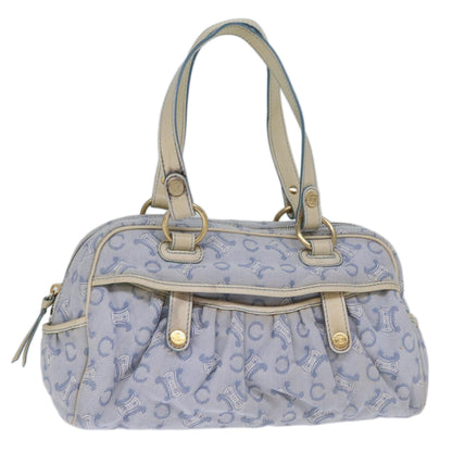 Luxury CELINE C Macadam Canvas Hand Bag Light Blue  73242