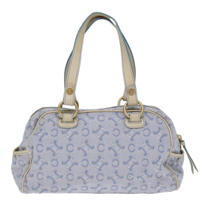 Luxury CELINE C Macadam Canvas Hand Bag Light Blue  73242