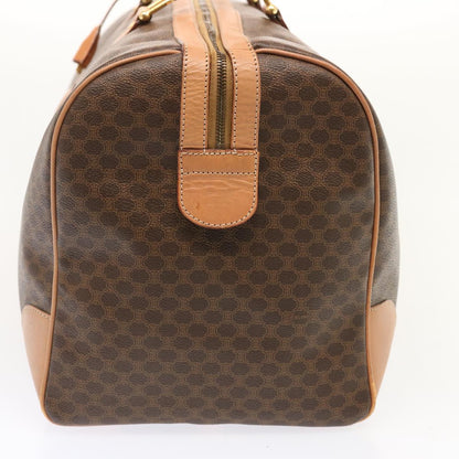 Luxury CELINE Macadam Canvas Boston Bag PVC Brown  73245
