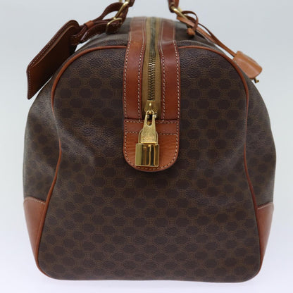 Luxury CELINE Macadam Canvas Boston Bag PVC Brown  73452