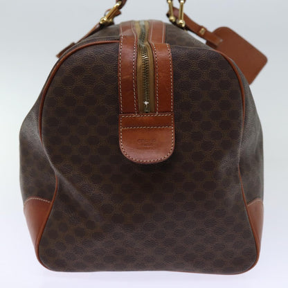 Luxury CELINE Macadam Canvas Boston Bag PVC Brown  73452