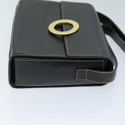 Luxury CELINE Shoulder Bag Leather Black  73484