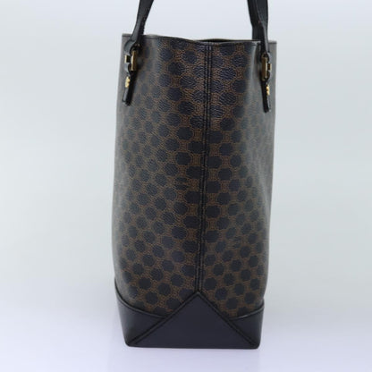 Luxury CELINE Macadam Canvas Hand Bag PVC Black  73589