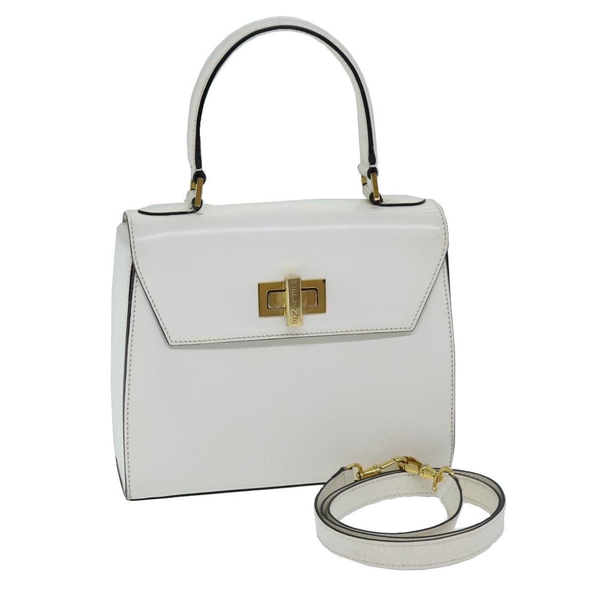 Luxury CELINE Hand Bag Leather 2way Whe  73590