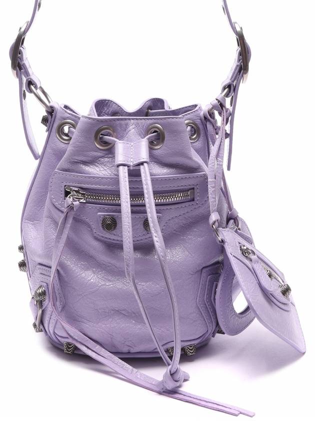 Luxury Balenciaga Trending 2025 Le Cagole Bucket Bag Purple