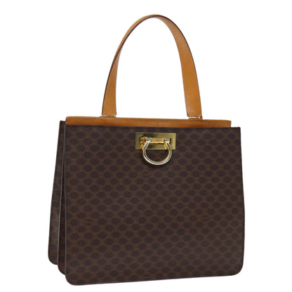 Luxury CELINE Macadam Canvas Hand Bag PVC Brown  73852