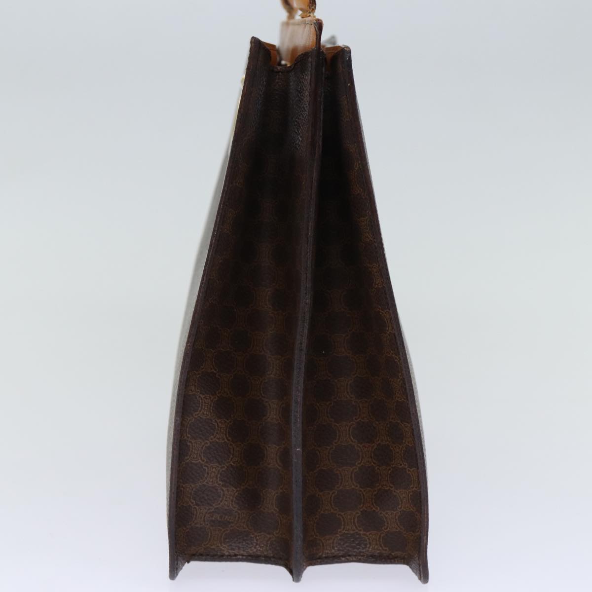 Luxury CELINE Macadam Canvas Hand Bag PVC Brown  73852