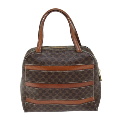 Luxury CELINE Macadam Canvas Hand Bag PVC Brown  73854