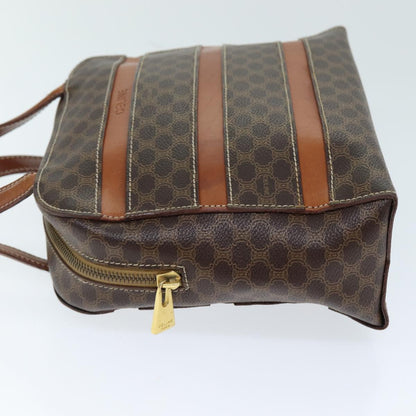 Luxury CELINE Macadam Canvas Hand Bag PVC Brown  73854